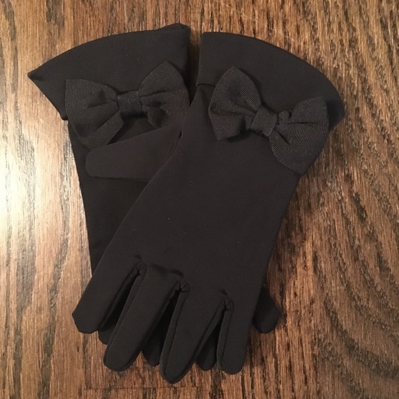 Janie and Jack Other - Janie & Jack Bow Glove in Black- 4-5